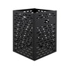 30-inch ultra-thick black burn barrel with venting patterns, designed for efficient yard waste disposal and easy ash.