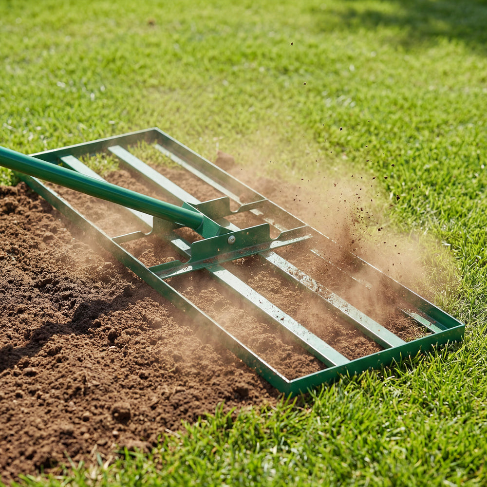 30 x 10 Inch Heavy Duty Lawn Level Tool with 69 Inch Handle-Green - Gallery View 1 of 13