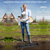 30 x 10 inch lawn leveling rake with ergonomic handle, ideal for leveling surfaces in gardens and backyards.