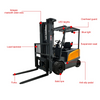 Apollolift A-4014 Electric Forklift Lead Acid Battery Powered 4 Wheel 197" Lifting 6600 lbs. Capacity New