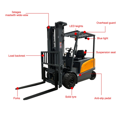 Apollolift A-4014 Electric Forklift Lead Acid Battery Powered 4 Wheel ...