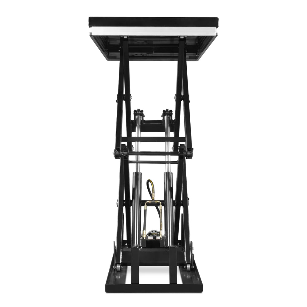 2200 lbs Capacity Stationary Electric Hydraulic Double Scissor Lift Table - 51.2" x 32.3" Platform,  70.1" Lift Height,  UL Certified Motor,  ELTD22