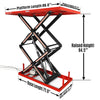 2200 lbs Capacity Stationary Powered Hydraulic Double Scissor Lift Table, 86.6" x 51.2" Platform, 94.5" Lift Height,  UL Certified Motor,  ELTD22L