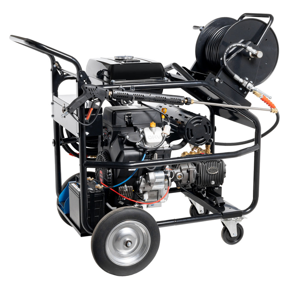 Canpump Cold Water Sewer Jetter: 24 hp V-Twin Engine, 5000 psi @ 6.6 US gpm