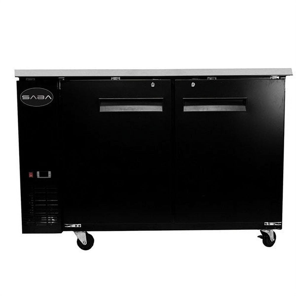 SABA Back Bar Cooler 58" Two Door 19 Cu. Ft. Adjustable Temperature SBB-27-58B New
