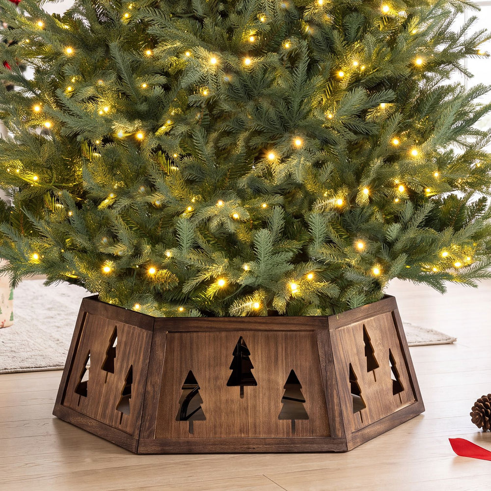 31.5" Christmas Tree Collar for 6/7.5/9 ft Artificial Trees with Tool-Free Setup-Xmas tree - Gallery View 1 of 10