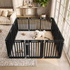 31.5" Height Indoor Outdoor Dog Playpen with 12 Panels-Black - Gallery View 1 of 10