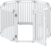 Indoor outdoor dog playpen with 8 panels, made of durable HDPE material, ideal for customizable pet spaces.