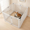 31.5" Height Indoor Outdoor Dog Playpen with 8 Panels-White - Gallery View 1 of 9