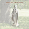 31.5-inch Virgin Mary statue with elegant vintage style and distressed finish, perfect as a focal point in your garden.