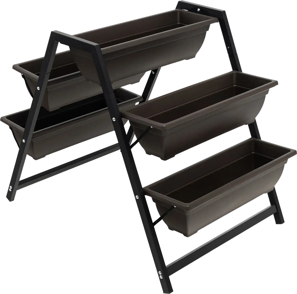 3-Tier Vertical Raised Garden Bed with 5 Plant Boxes