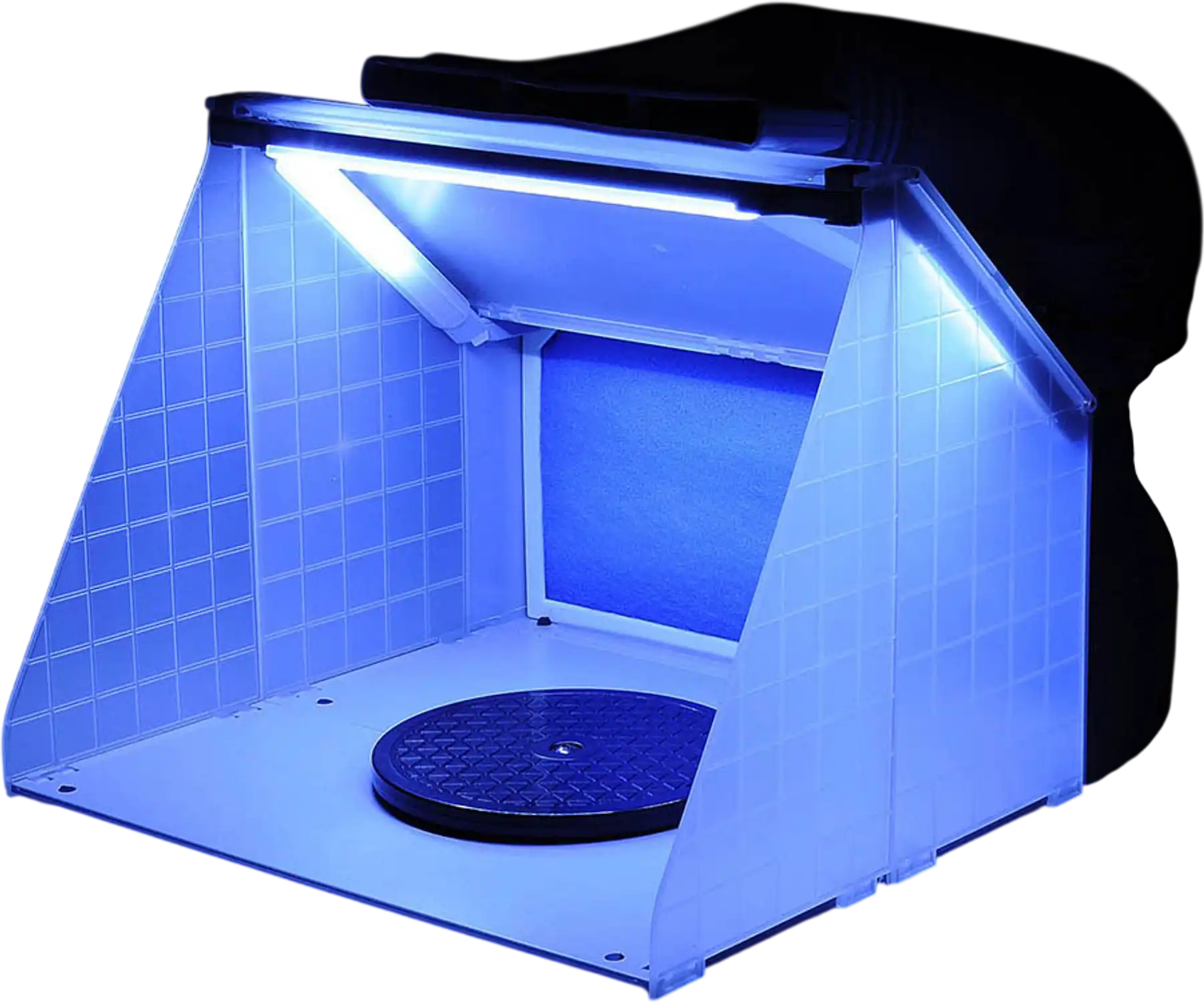 Yescom Portable Airbrush Hobby Spray Booth w/ LED Light & Fan Filter N ...