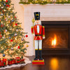 32.5 Inch Christmas Nutcracker with High Hat and Beautiful Scepter-Black & Red - Gallery View 1 of 10