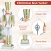 32.5-inch Christmas nutcracker with elegant hat and exquisite scepter, perfect for indoor and outdoor holiday displays.