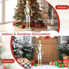 32.5-inch Christmas nutcracker with a high hat and scepter, ideal for indoor and outdoor holiday decoration.