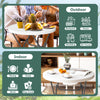 32-inch round folding table with thick HDPE tabletop, ideal for outdoor picnics and indoor dining activities.