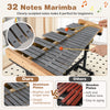 32-note aluminum marimba with rubber wood base, featuring adjustable stand and resonance tubes for clear sound.