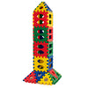 Colorful 32-piece oversized waffle block set with sturdy connections and 10 ocean balls for creative play and coordination.