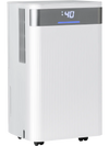 32 pints white dehumidifier with LED control panel, ideal for 2000 sq.ft spaces, featuring adjustable humidity and.