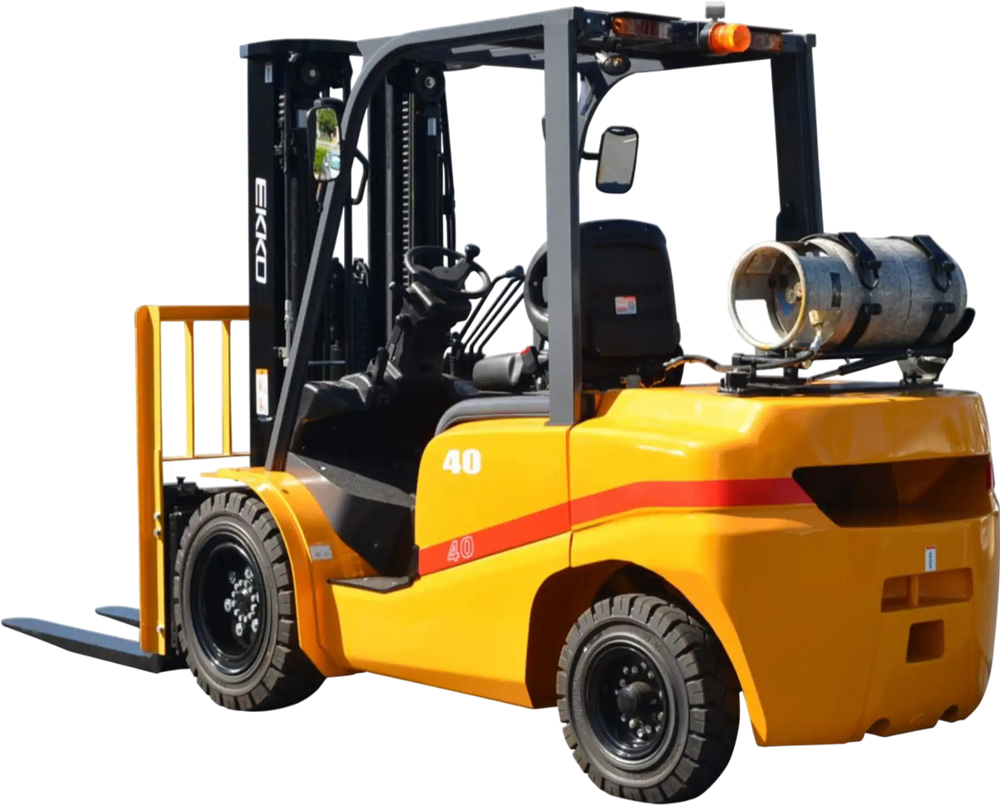 EKKO EK40TLP Forklift with solid pneumatic tires 8500 lbs., cap.