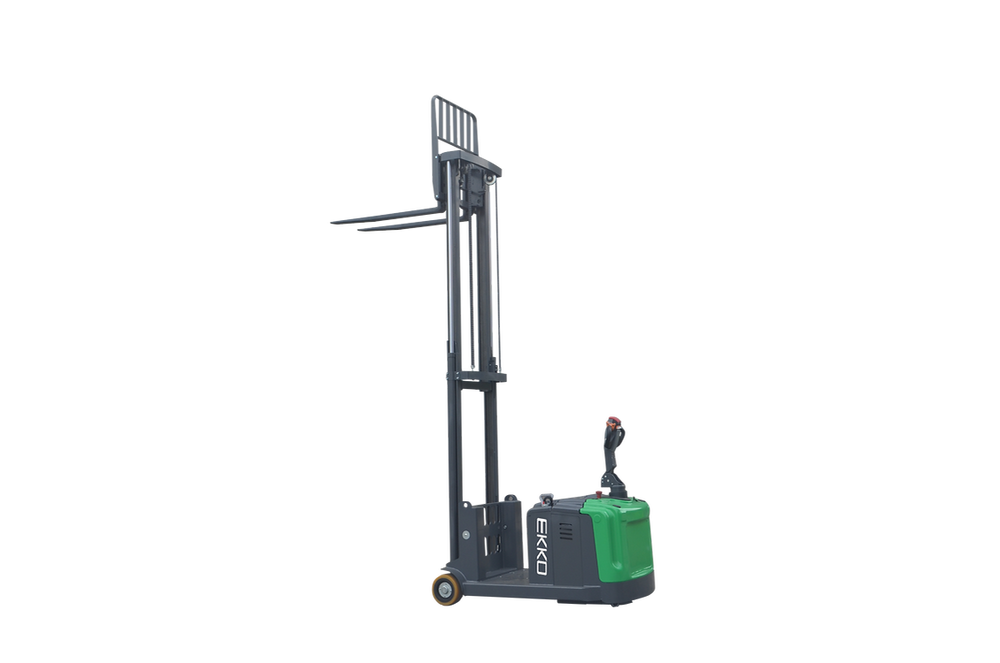 Ekko Lithium Walkie Stacker Side-Shifting 189" Lift Height 3,300 lbs. Capacity EK14S-189Li New
