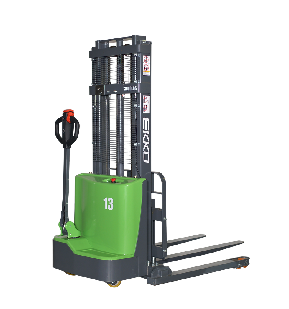 EKKO EB13C-118Li Lithium Straddle Stacker 2800 lb Cap., 118" Height