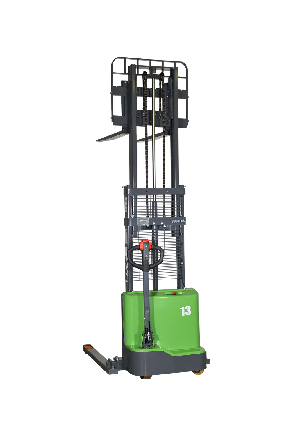 EKKO EB13C-118Li Lithium Straddle Stacker 2800 lb Cap., 118" Height