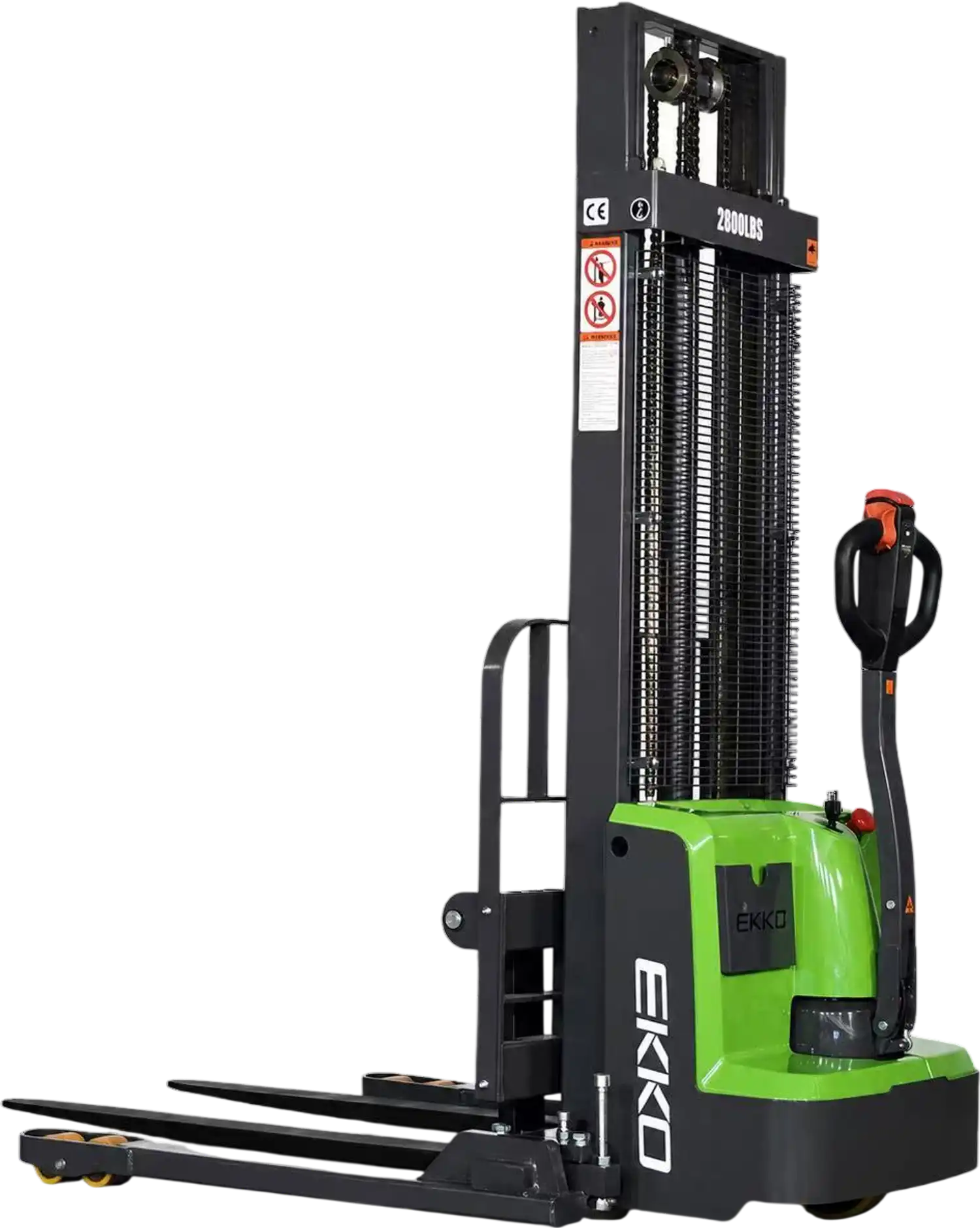 Ekko Straddle Stacker Lithium 2800 lb Capacity 119 in. Lift Height Side Shift EB13ES-Li New