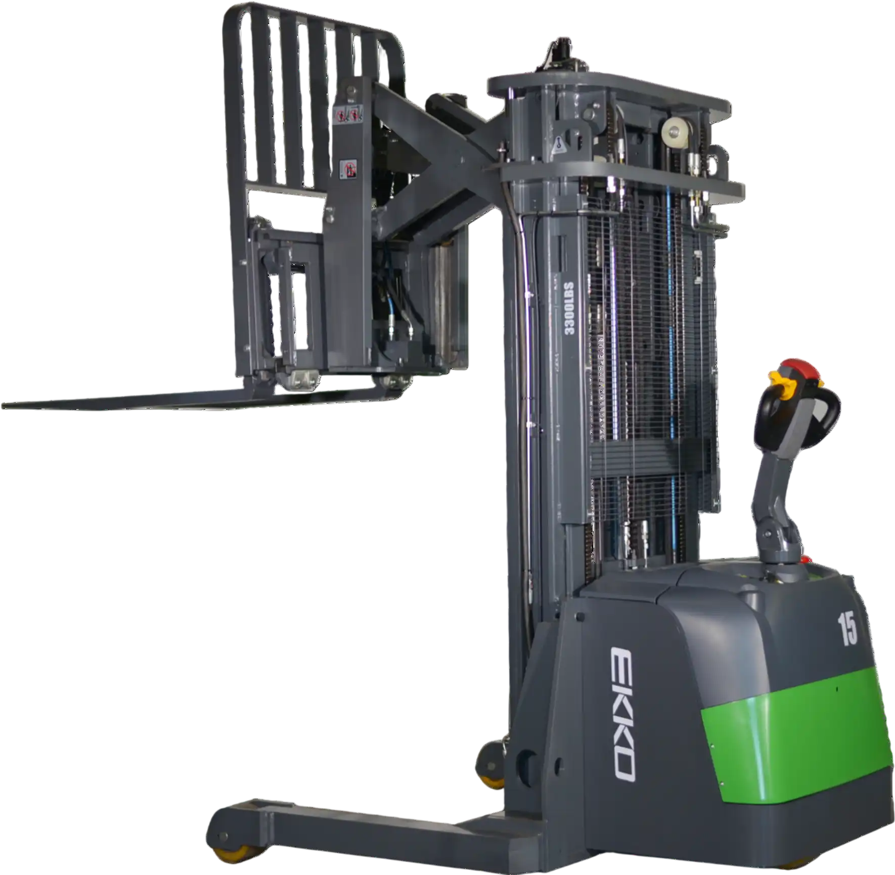Ekko Walkie Reach Truck Lithium 138 in. Lift height 3,300 lb. Capacity Side Shift ER15-138Li New