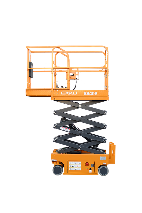 Ekko ES40E Scissor Lift Aerial Work Platform 13 Ft Lift Height 500 Lbs. Capacity New