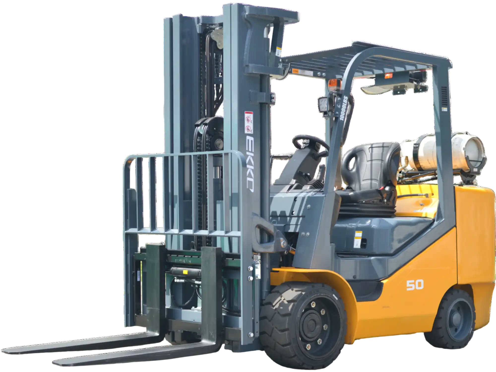 Ekko EK50LP Forklift 4 Wheel Propane 10,000 lbs Capacity 185 in. Lift Height New