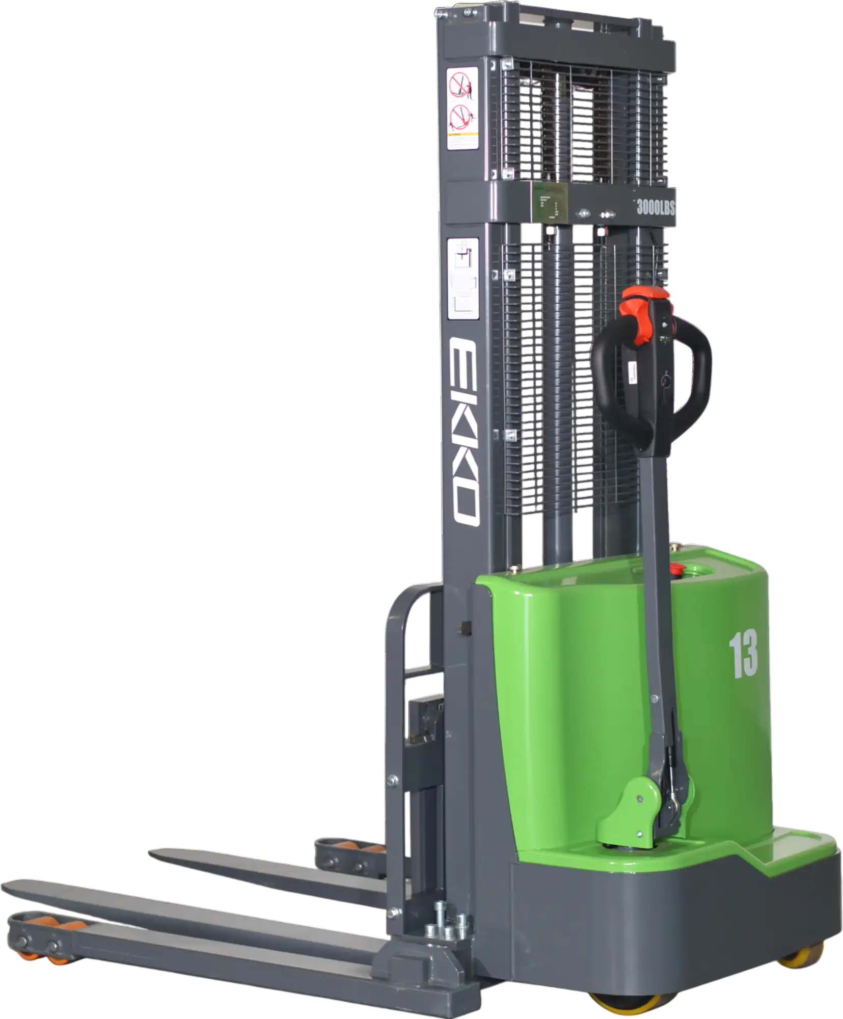 Ekko EB13C-118Li Straddle Stacker Lithium 2800 lbs Capacity 118