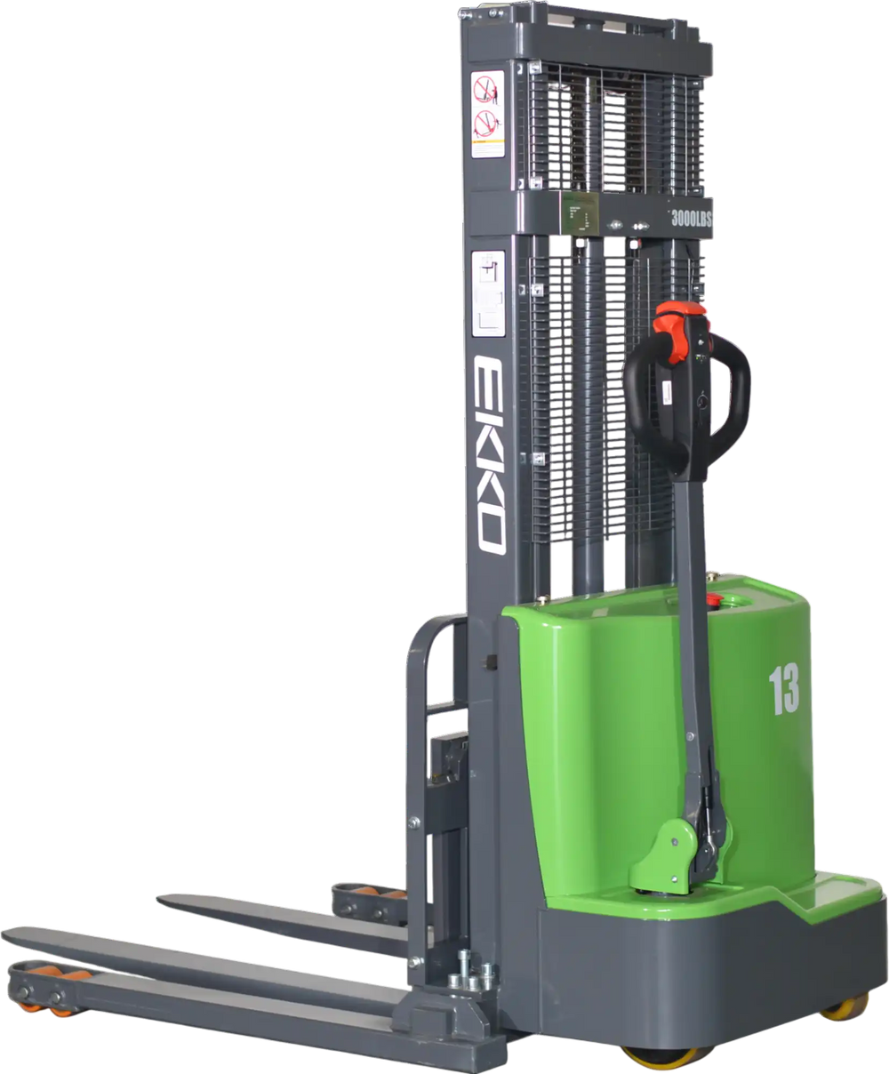 EKKO EB13C-118Li Lithium Straddle Stacker 2800 lb Cap., 118" Height