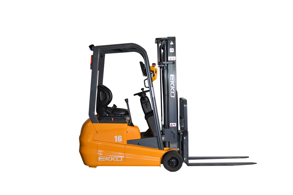 Ekko EK16A-177 Forklift 3-Wheel with Adjustable Forks 177" Lift 3,500 lbs. Capacity 24V New