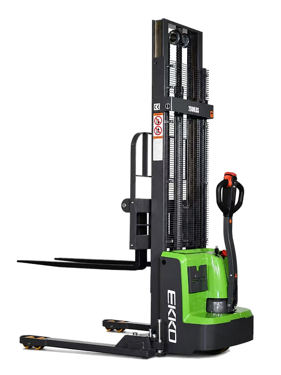 Ekko Straddle Stacker Lithium 2800 lb Capacity 119 in. Lift Height Side Shift EB13ES-Li New