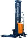 EKKO EA15D Semi-Electric Straddle Stacker 3300lbs. Cap., 138" Height