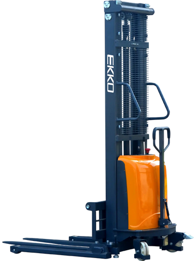 Ekko EA15D Semi-Electric Straddle Stacker 3300 lbs Capacity 138 in. Lift Height New