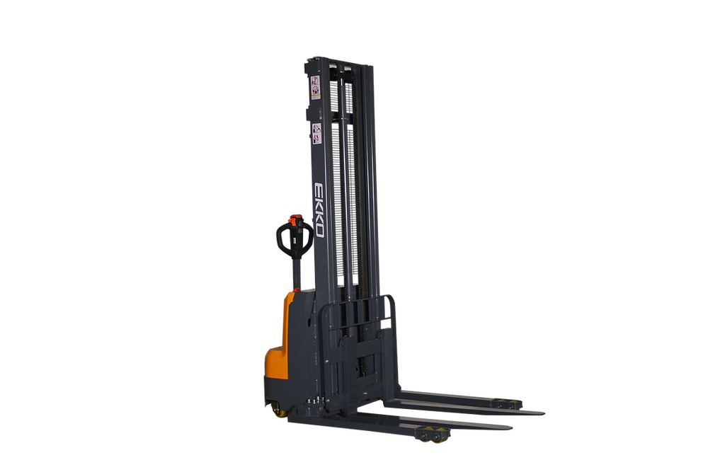 Ekko Straddle Stacker Full Powered 3000 lb Capacity 145 in. Lift Height EB14C-145 New