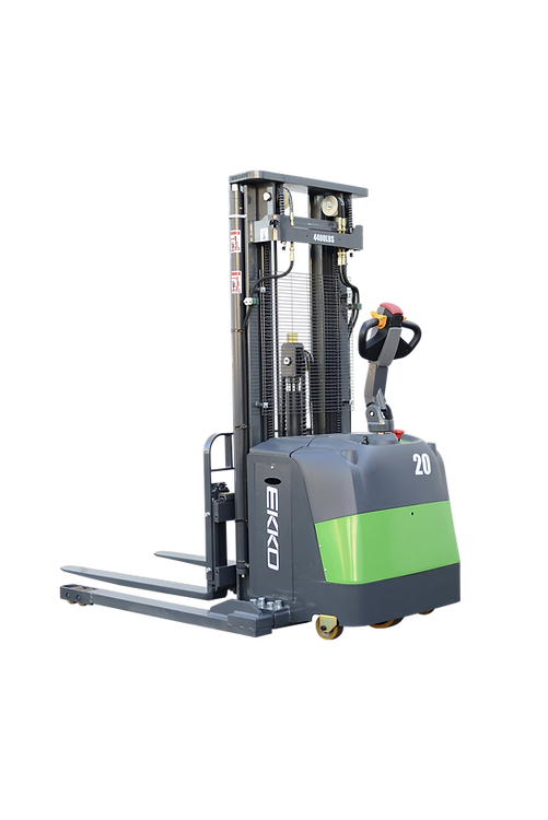 Ekko Lithium Straddle Stacker 189" Lift Side-Shift 4,400 lbs. Capacity EB16EAS-189Li New