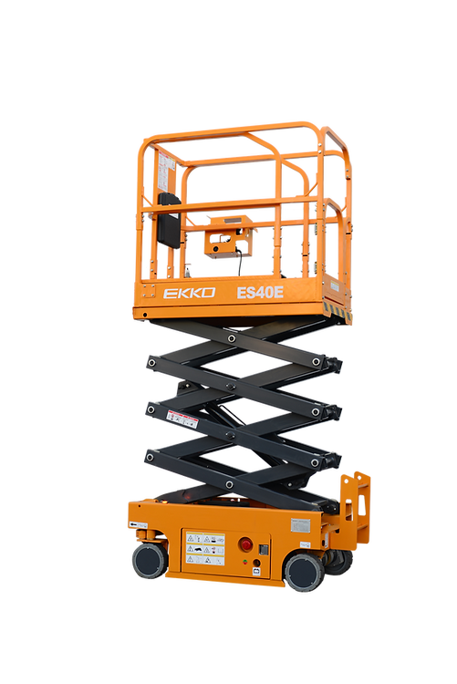 Ekko ES40E Scissor Lift Aerial Work Platform 13 Ft Lift Height 500 Lbs. Capacity New
