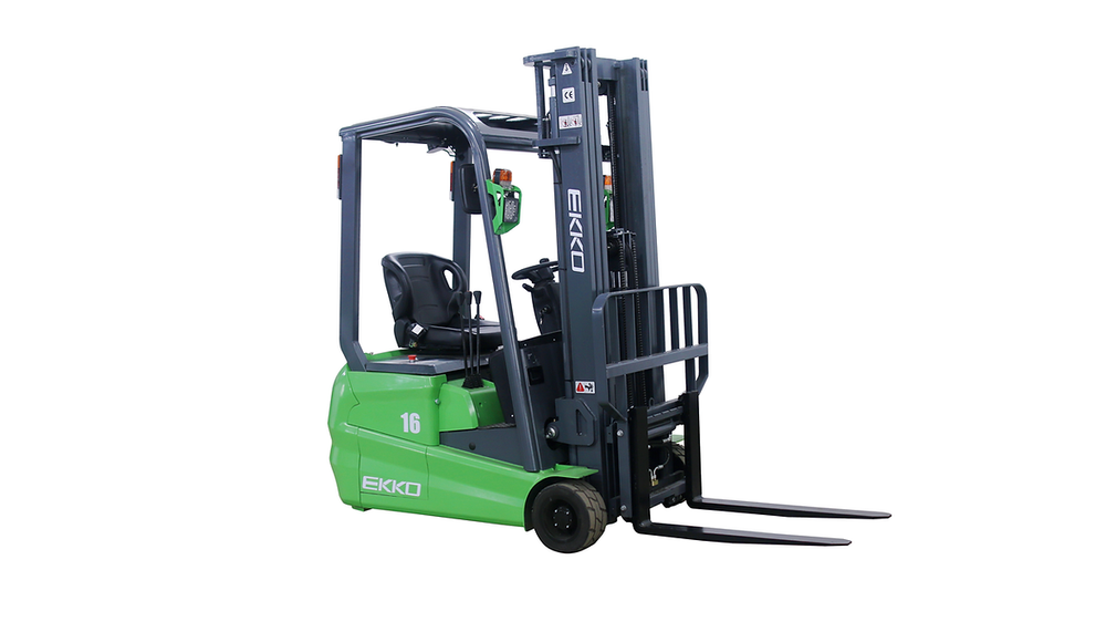 Ekko Lithium Forklift 3-Wheel 24V with Adjustable Forks 216" Lift 3,500 lbs. Capacity EK16A-216Li New
