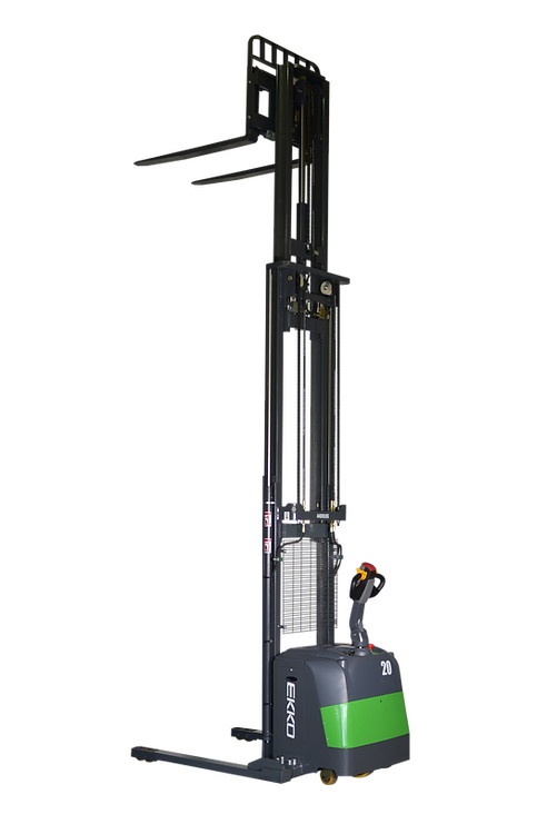 Ekko Lithium Straddle Stacker 189" Height 4,400 lbs. Capacity EB20CS-189LI New