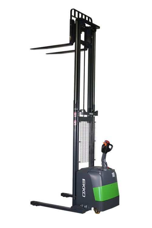Ekko Lithium Straddle Stacker 145" Lift Height 4000 lbs. Capacity EB18C-145LI New
