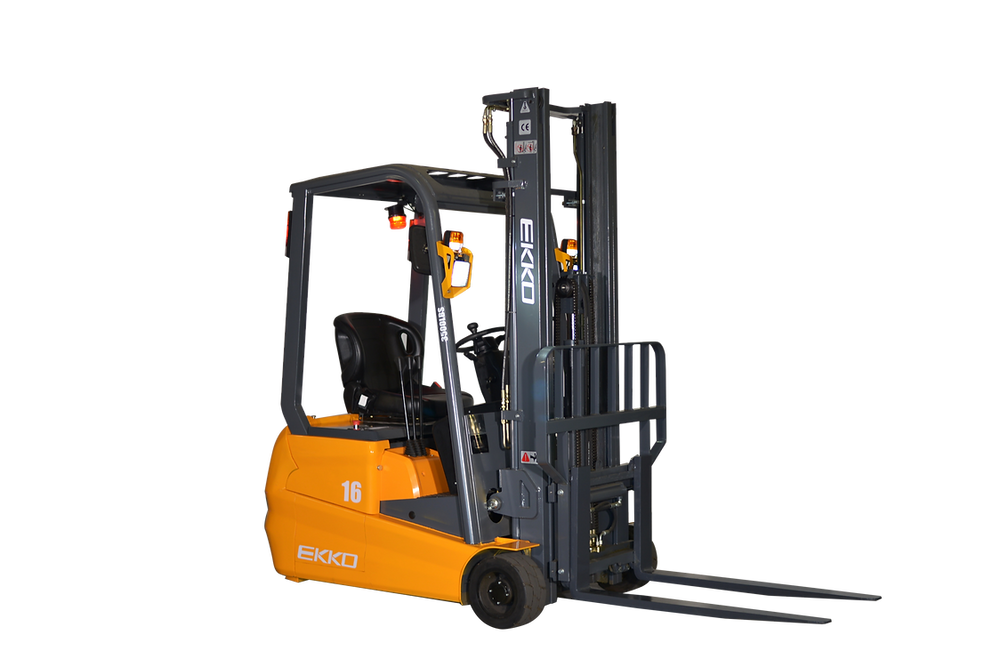 Ekko EK16A-177 Forklift 3-Wheel with Adjustable Forks 177" Lift 3,500 lbs. Capacity 24V New