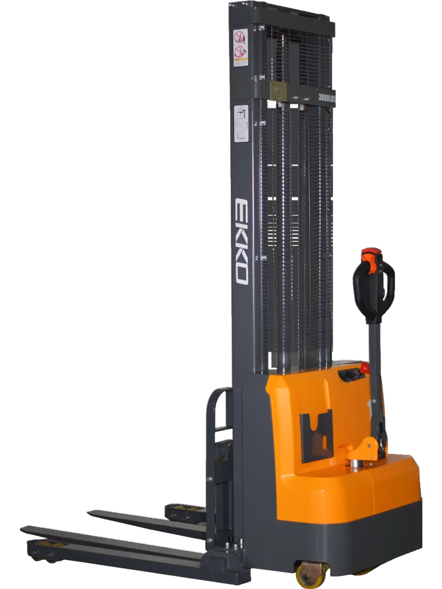 Ekko Straddle Stacker Full Powered 3000 lb Capacity 138 in. Lift Height EB14C-138 New