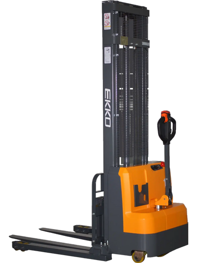 Ekko Straddle Stacker Full Powered 3000 lb Capacity 138 in. Lift Height EB14C-138 New