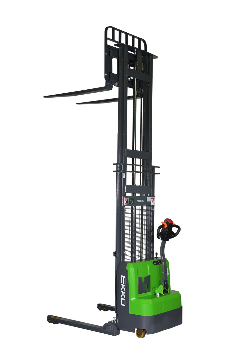 EKKO EB14C-98Li Lithium Straddle Stacker 3000 lb. Cap., 98" Height