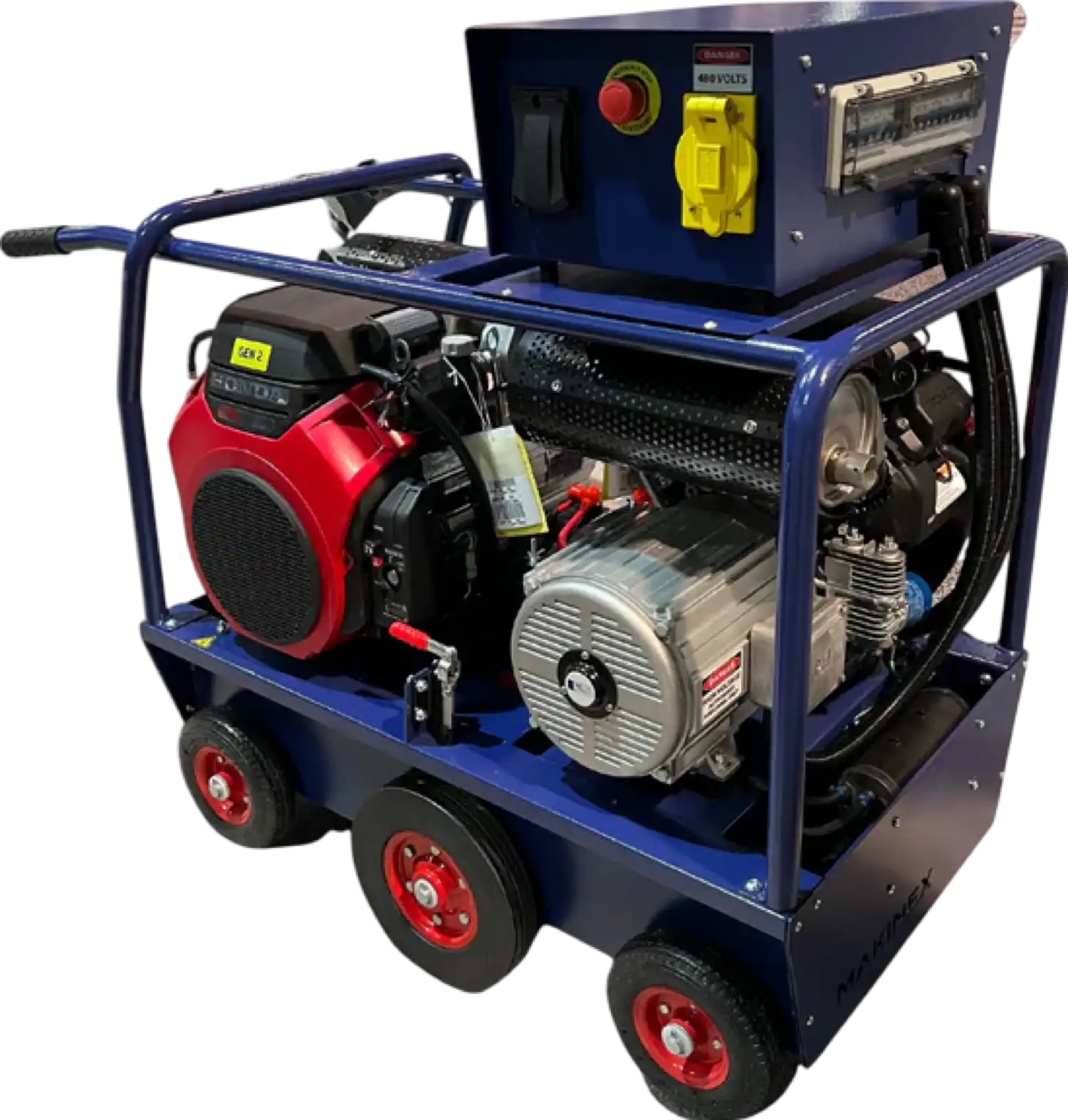 Makinex 25000W/30000W Generator 240V/480V Dual Phase Gas Honda GX690 Engine Electric Start New