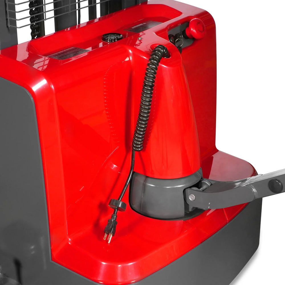 3300lbs Electric Straddle Stacker,  118" Lift,  Adjustable Legs & Forks,  F33-118SLA