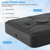 330 lbs weighted cantilever umbrella base with large inlet, side outlet, and wheels for easy relocation and stability.